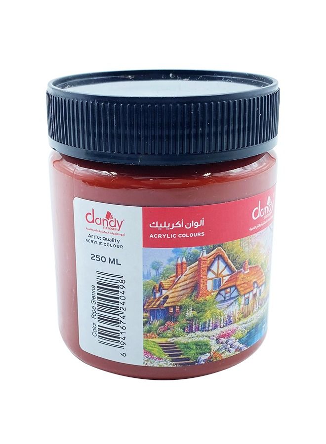 داندي الوان اكريليك 250 مل لون  بني غامق - Image 2