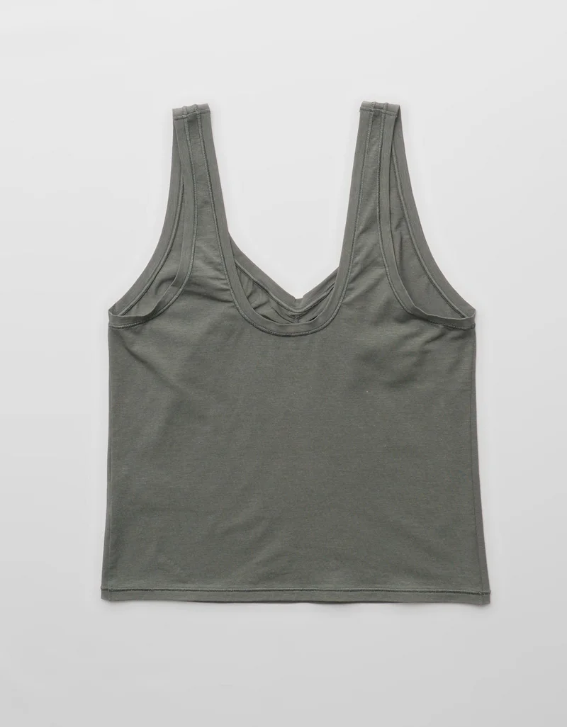 Aerie  SMOOTHEZ Cotton Blend Ruched Tank Top for Women | Best Price UAE