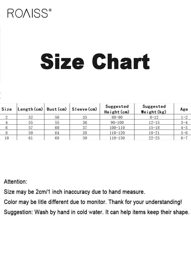 رويس ملابس سباحة من قطعة واحدة للفتيات بنقشة كرتونية، ملابس سباحة بأكمام طويلة وسحاب خلفي، ملابس سباحة ملائمة للبشرة ومقاومة لأشعة الشمس للفتيات الصغيرات، مناسبة للسباحة والشاطئ وركوب الأمواج (بدون قبعة) - Image 5