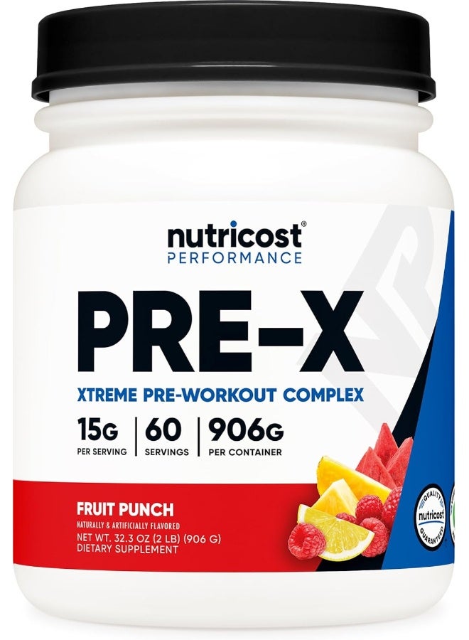 Nutricost Pre-Workout Complex Powder Fruit Punch 60 Serv - Image 1