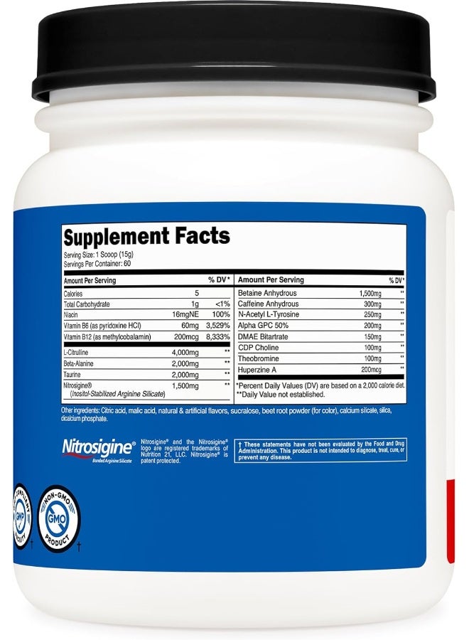 Nutricost Pre-Workout Complex Powder Fruit Punch 60 Serv - Image 2