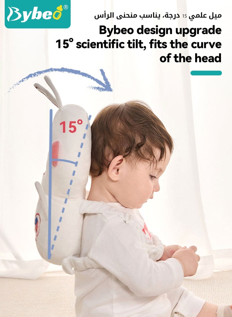 بيبو وسادة واقية لرأس الاطفال ضد السقوط مع 2 وسادات الركبة، آدات أمان لحماية رأس وظهر وركبتي الأطفال الرضع عندما يزحف ويمشى - Image 3