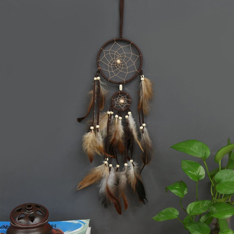 Foreign trade hot Indian style dream catcher home decoration dreamcatcher creative birthday gift(Brown） - Image 2