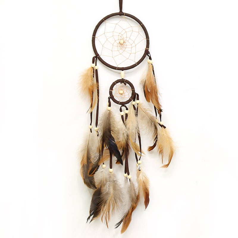 Foreign trade hot Indian style dream catcher home decoration dreamcatcher creative birthday gift(Brown） - Image 1