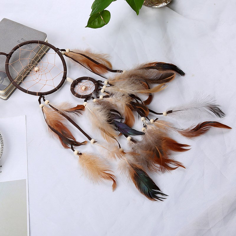 Foreign trade hot Indian style dream catcher home decoration dreamcatcher creative birthday gift(Brown） - Image 4