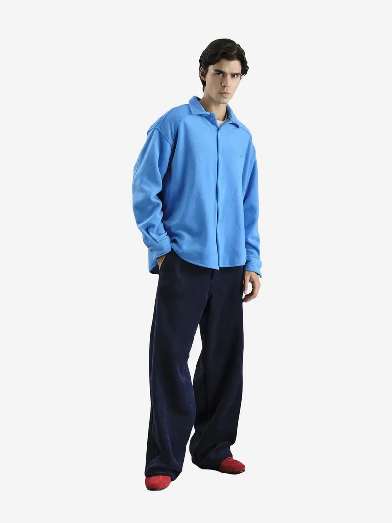 جيستو GIESTO Men's Oversized Button-Front Shirt