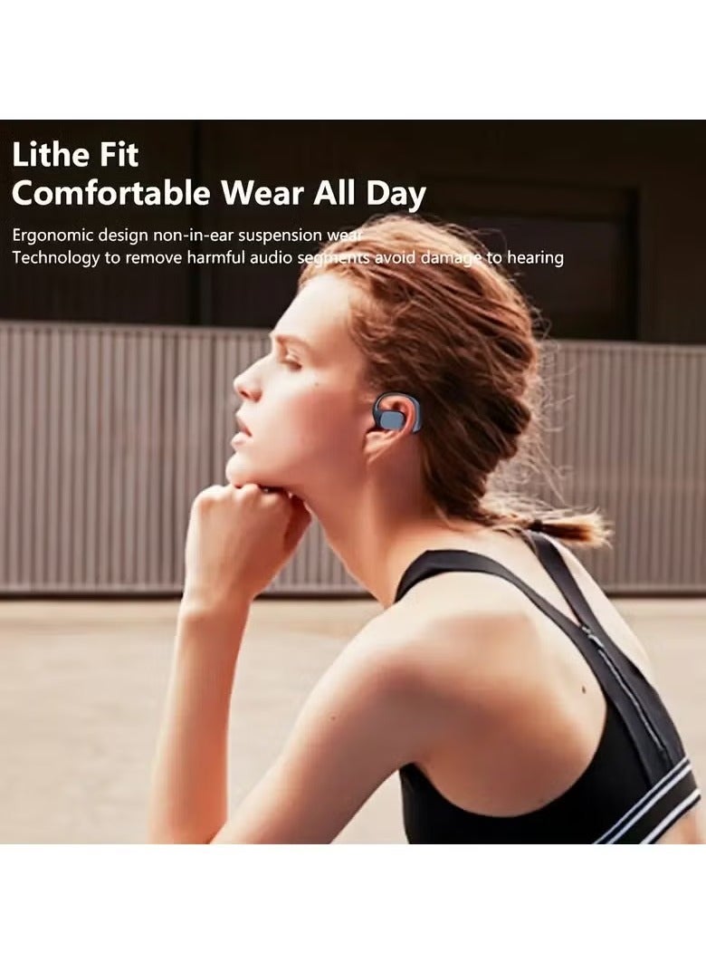 غولو سماعات أذن رياضية بمشبك، مفتوحة على الأذنين دون تسرب الصوت، عمر بطارية طويل يصل إلى 10 ساعات، سماعات رأس لاسلكية تعمل باللمس للتحكم الحساس - Image 3