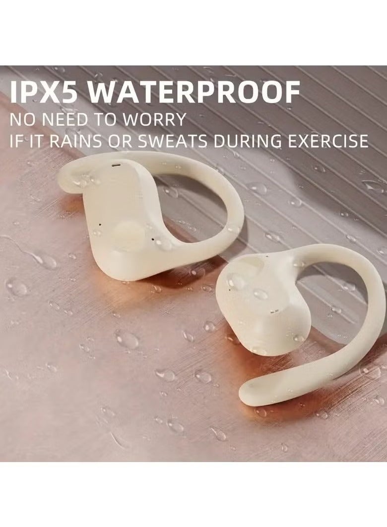 غولو سماعات أذن رياضية بمشبك، مفتوحة على الأذنين دون تسرب الصوت، عمر بطارية طويل يصل إلى 10 ساعات، سماعات رأس لاسلكية تعمل باللمس للتحكم الحساس - Image 4