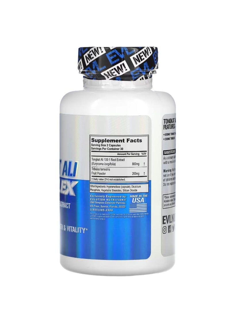EVLUTION NUTRITION Tongkat Ali Complex, 800 Mg, 60 Veggie Capsules - Image 2