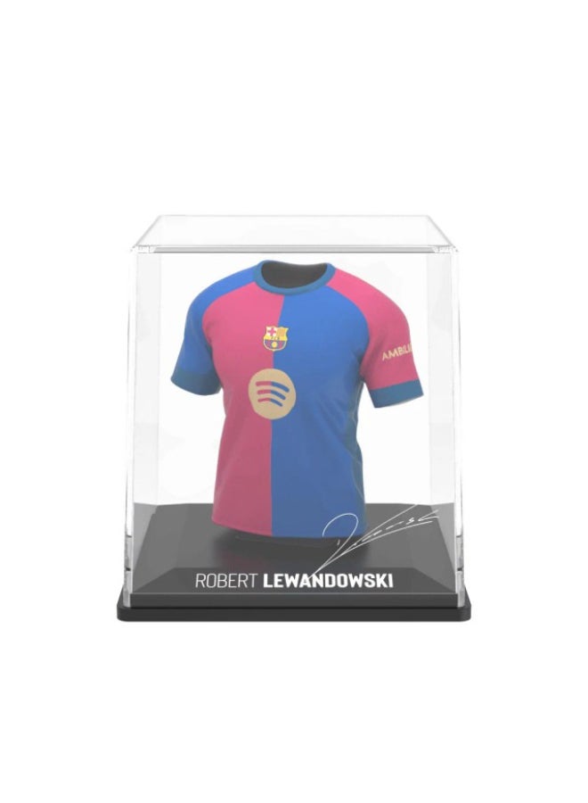 Splink Barcelona Lewandowski Home Jersey Display Case, Official Licensed Collectible, 2024/2025 - Image 1