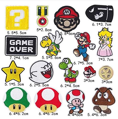 Nuguri Decorative Patches,16pcs Iron On Patches for Clothing, Embroidered Sew On Super Cute Cartoon Anime Patches for Kids Jackets, Shirts, Backpacks - Image 3