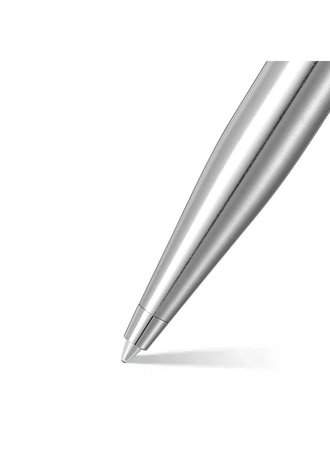 شيفر قلم حبر جاف Sheaffer VFM 9426 مطلي بالكروم مع حواف من الكروم | قلم حبر جاف فضي فاخر  - Image 2