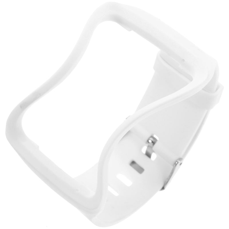 Simple PET Watch Band Solid Color Bracelet Replacement Wristband Smartwatch Strap Compatible for Samsung Gear S R750 (White) - Image 1