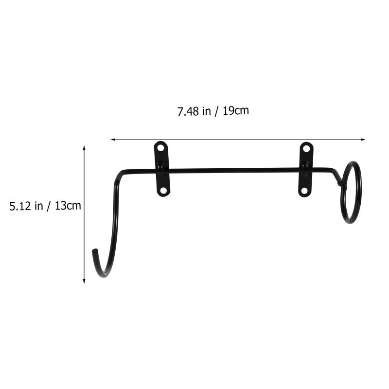 Wall Mounted Wrought Iron Wine Rack 2 Pack Black Hanging Bottle Display Holder For Kitchen Bar - Image 3