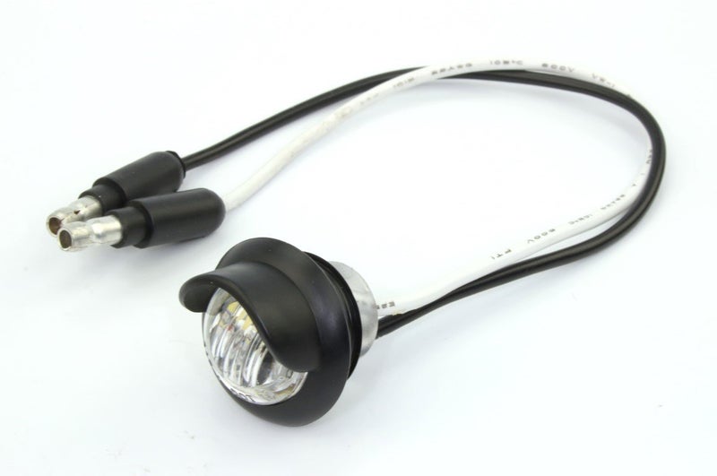 Pilotlights.net LED Convenience Courtesy or License Plate Light - Mini Round Hooded LED - 3/4" Diameter - Waterproof, Compact 12VDC Fixture Truck, Auto, RV, Aircraft lighting - Image 1