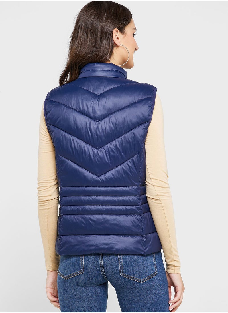 VERO MODA - Zip Through Puffer Vest Jacket - Image 1