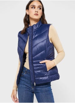 Zip Through Puffer Vest Jacket