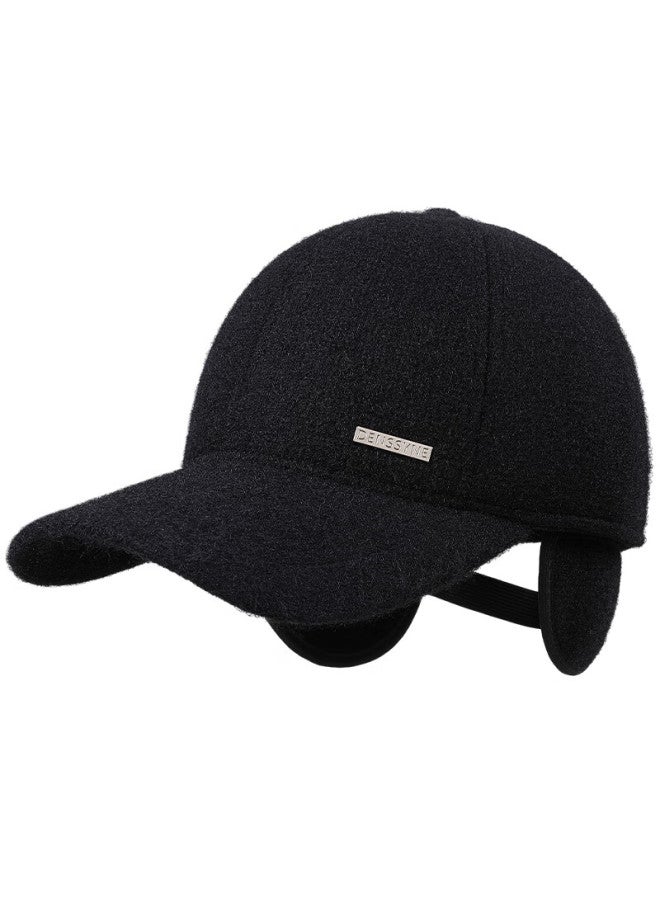 Denssyne Desina Back-sealed Ear Protection Hat For Men Middle-aged And Elderly Winter Baseball Cap Wool Fleece Outdoor Cold-resistant Warm Duckbill Cap - Image 5