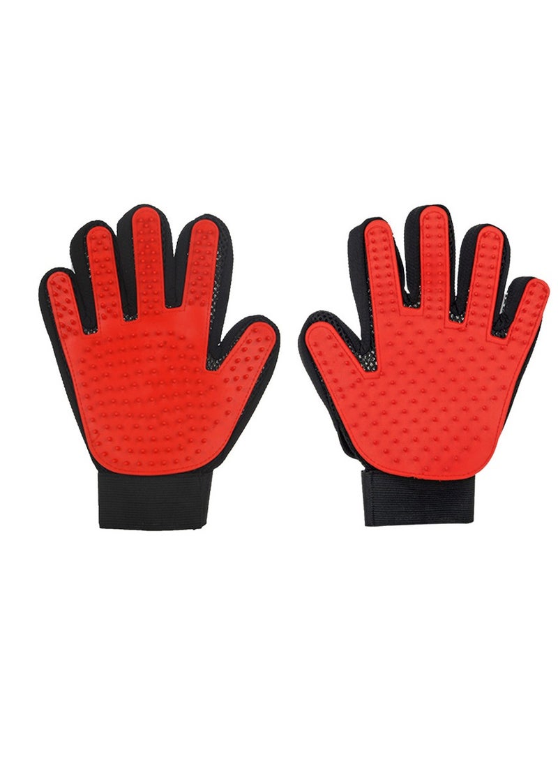 Bukela Pet Grooming Gloves, Upgrade Version with Enhanced 181 Silicone Grooming Tips, Hair Remover Mittens for Dogs & Cats, Bath Brush, 2 Pair  - Image 1