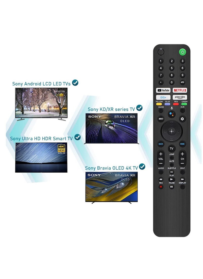 Generic - Replacement Remote Control for Sony Bravia Smart  Voice Function TV RMF-TX520U KD-55X79J KD-55X80CJ KD-65X79J KD-65X80CJ KD-65X80J KD-75X79J KD-75X80CJ KD-75X80J KD-75X81J KD43X80J  Voice Function - Image 1