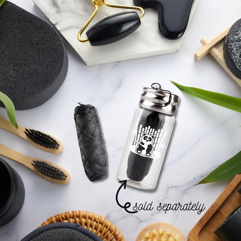 BOONBOO Dental Floss Refill, Charcoal Woven Thread, 8 Pieces, Mint - Image 2