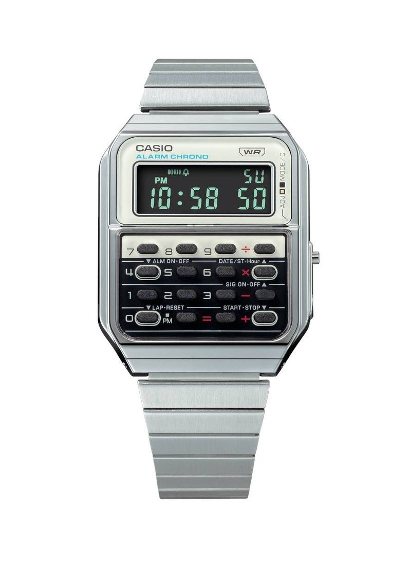 CASIO Digital Calculator Stainless Steel Watch CA-500WE-7DF  - Image 2