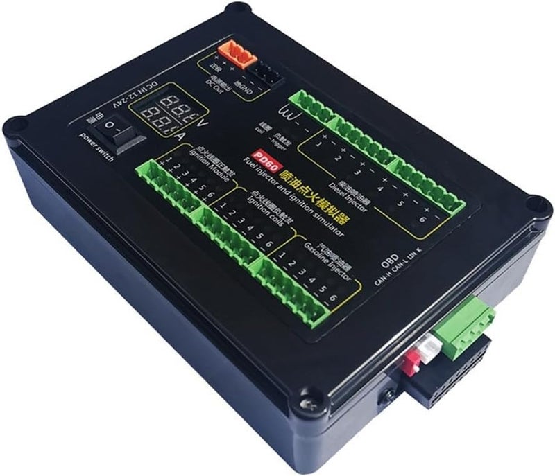 AM PD60 محاكي حقن الوقود والاشتعال، معدات اختبار وحدة التحكم الإلكترونية لمحركات الديزل 12/24 فولت مع مقبس بيانات CAN، أداة إصلاح السيارات - Image 3