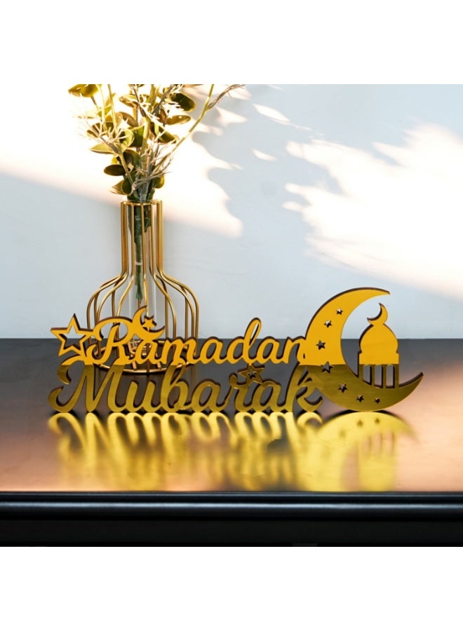 زينة رمضان، ديكورات طاولات، لافتة مبارك، لافتة رمضان كريم، ديكورات عيد، ديكورات منزلية - Image 4