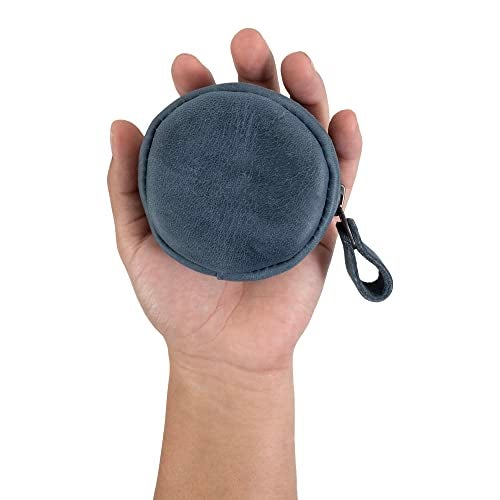 Hide & Drink Hide Drink Rounded Coin Case Handmade from Full Grain Leather Slate Blue - Image 3