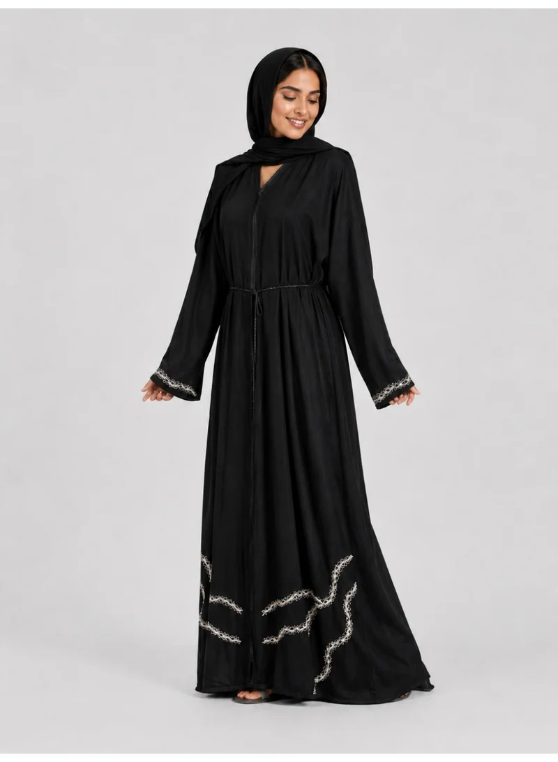 Reem Abayas Women's Beaded Abaya with Matching Sheila
