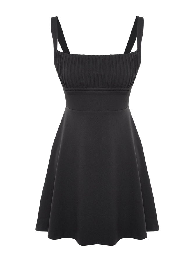 trendyol Black Open Waist/Skater Woven Elegant Evening Dress TPRSS23EL00031  - Image 3