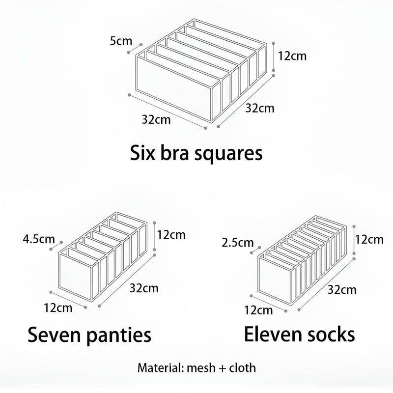 Wardrobe Organizer - Foldable Mesh Fabric Box for Delicates - Image 2