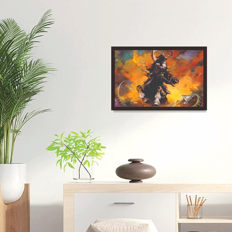 Mad Masters SciFi Warrior Framed Photo Fighter Wall Hanging Home Decor Painting for Living Room Bedroom Decoration 18 x 12 InchPaper - Image 3