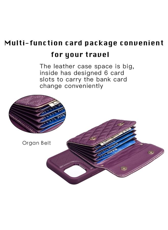 Zaboon Case For iPhone 11 Pro Max Horizontal Wallet Rhombic Leather Phone Case - Image 4