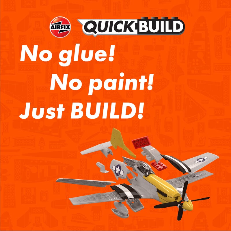Airfix طقم نموذج بلاستيكي لبناء طائرة إيرفيكس كويك بيلد P-51D موستنج ج6016 - Image 2