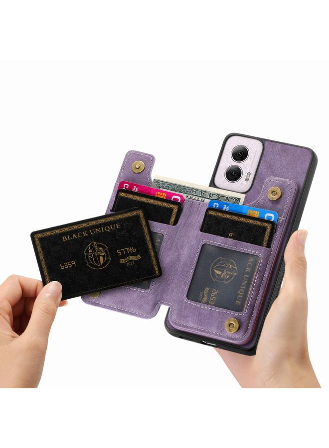 S-TOP Case For Motorola G Power 5G 2024 Retro Leather Zipper Wallet Back Phone Case - Image 5