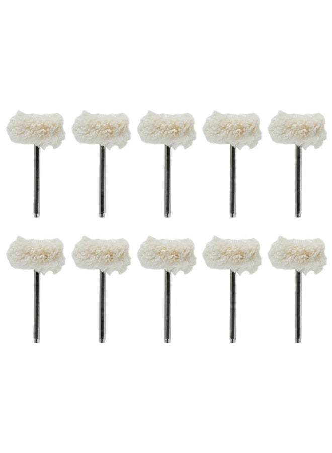 Aracombie 10PCS Polishing Buffing Wheel Set, 1/8 Inch Shank Cotton Buffing Kit Silver Polishing Tools, Watch Buffing Wheels Jewelry Polishing Kit - Image 2