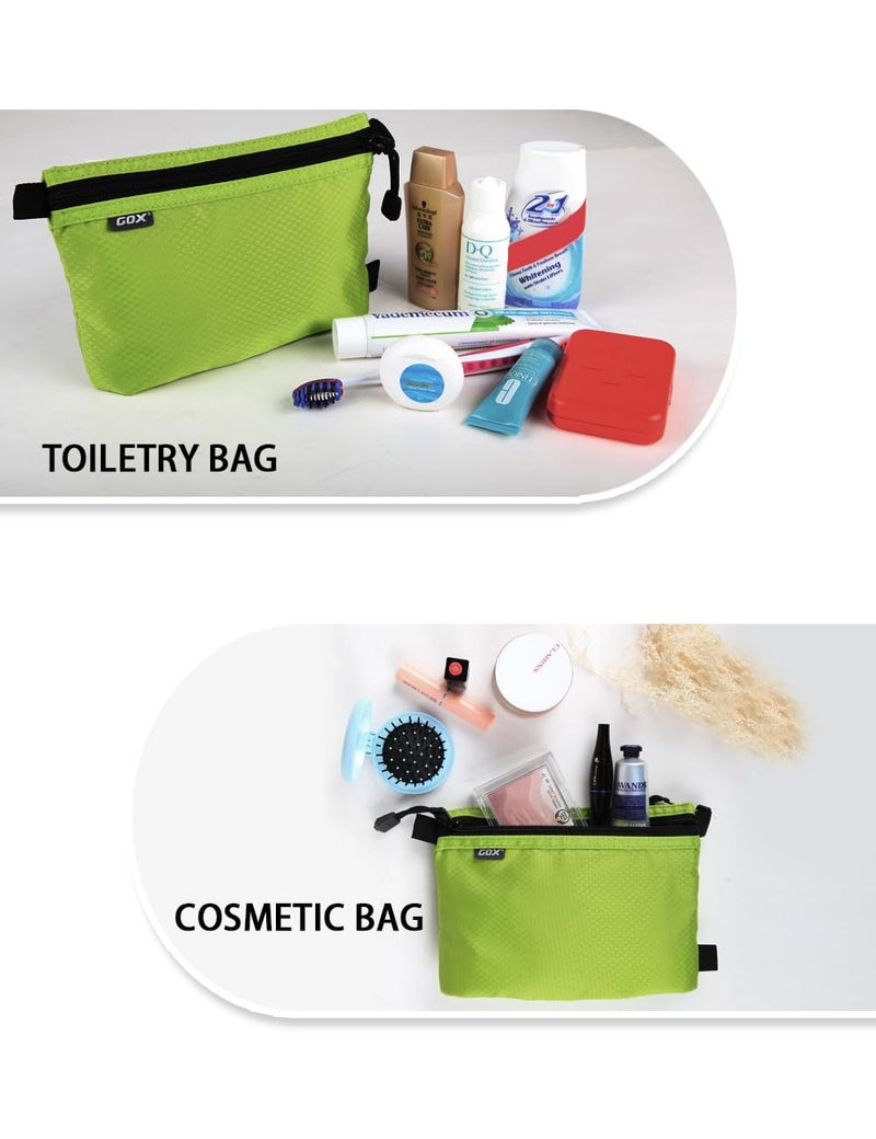 GOX Small Toiletry Bag for Men Bulk Cosmetic Bag Dopp Kit Carry On Zipper Pouch Organization Nylon Small Packing Sack Water Repellent - Image 3