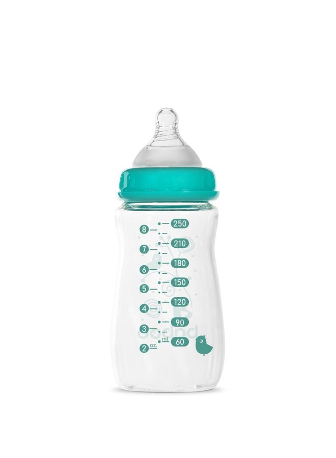 Baboo - Anti Colic Glass Bottle Set with Wide Neck - Pack of 2 - 250ml - Image 5