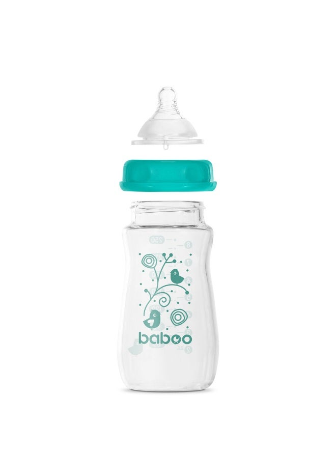 Baboo - Anti Colic Glass Bottle Set with Wide Neck - Pack of 2 - 250ml - Image 4