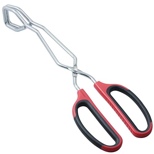 HINMAY Scissor Tongs 11-Inch Heavy Duty Stainless Steel Scissor Cooking Tongs - Image 3