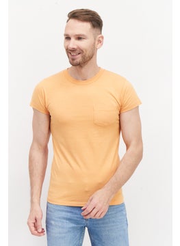 Levi's Men Crew Neck Short Sleeve Plain T-Shirt, Orange  - Image 1