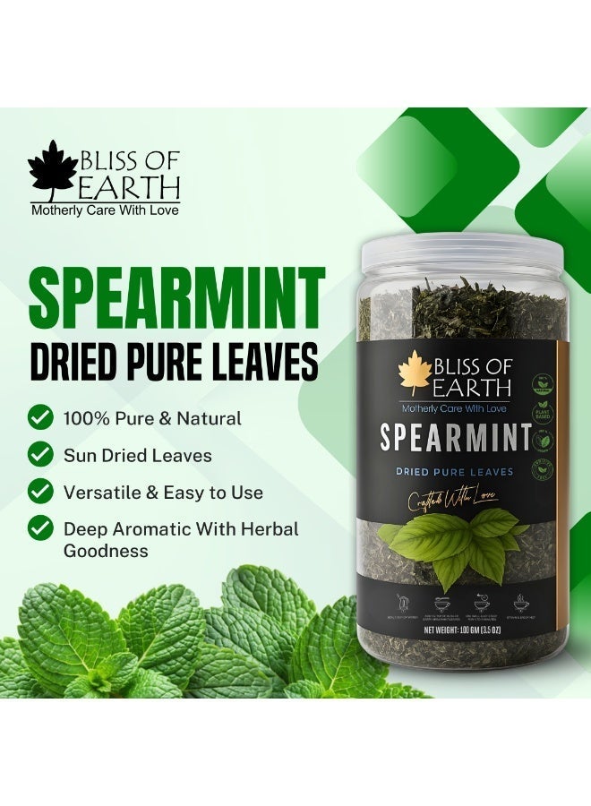 Bliss of Earth Spearmint Tea For PCOS Relief 2X100g, Aromatic Egyptian Spearmint Leaves - Image 4