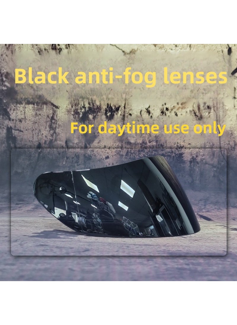Generic - Universal Visor Lens Orz991 JieKai316/902 Aishen805-607 Helmet Shield Black anti-fog lens - Image 1