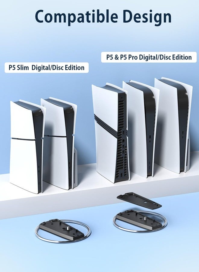 DUXICEPIN Vertical Stand for PS5/PS5 Slim Console, Non-Slip Base Stand Replacement for PlayStation 5 Console with Screw, Minimalist Design - Image 2