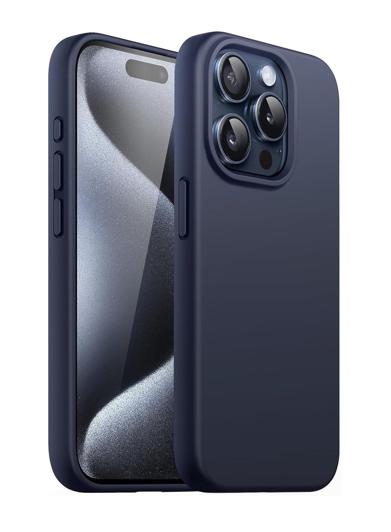 DUSALA iPhone 15 Pro Case, Liquid Silicone Phone Case for iPhone 15 Pro 6.1 Inch, Colorful Silky-Soft Protective Cover (Blue) - Image 1