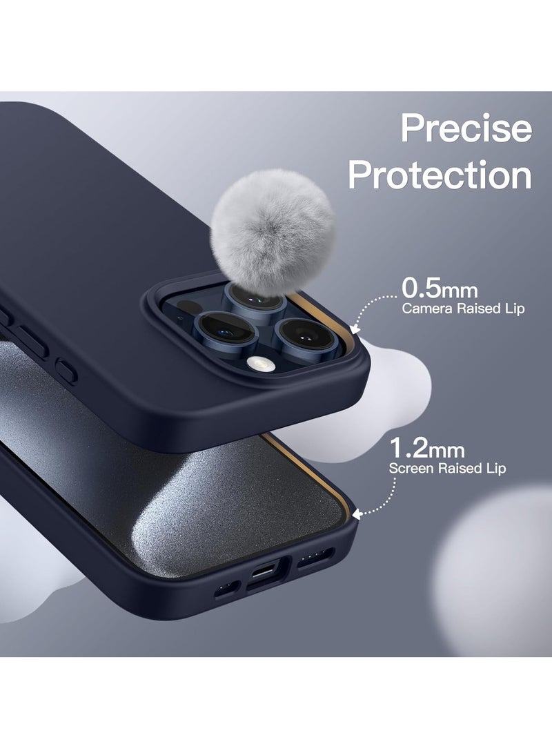 DUSALA iPhone 15 Pro Case, Liquid Silicone Phone Case for iPhone 15 Pro 6.1 Inch, Colorful Silky-Soft Protective Cover (Blue) - Image 3