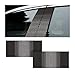 HZEL Carbon Fiber Car Window Pillar Stickers 2PCS Waterproof Vehicle Door B Pillar Post Scratch Cover Trim Decals Auto Exterior Protection Film Accessories Universal Fit Black - Image 2