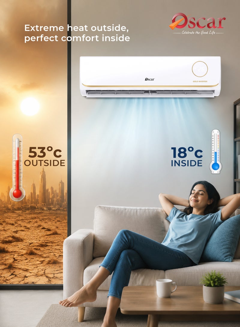 أوسكار مكيف هواء سبليت "أوسكار" بتقنية الإنفرتر وسعة 1.5 طن | تبريد فقط | ضاغط دوار (Rotary) | تبريد سريع وموفر للطاقة | تشغيل هادئ | لون أبيض - OSMC18KSCR32INV - Image 4