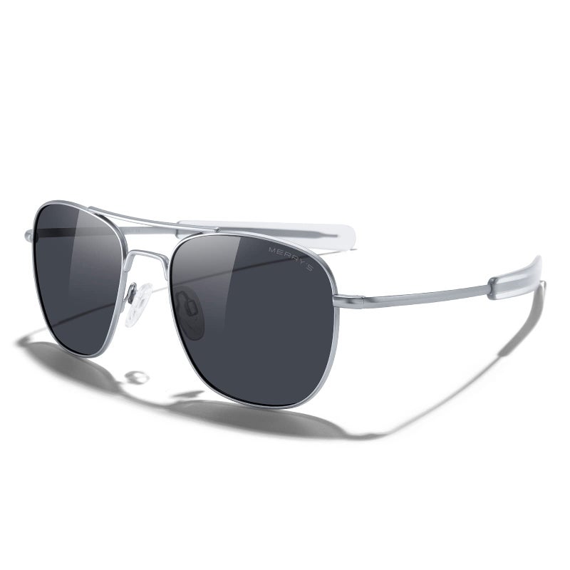 MERRY'S Classic Square Aviator Military Polarized Sunglasses for Men or Women S8636 - Image 1